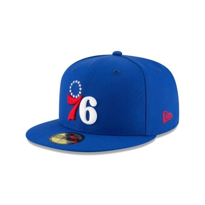 Blue Philadelphia 76ers Hat - New Era NBA Basic 59FIFTY Fitted Caps USA4012893